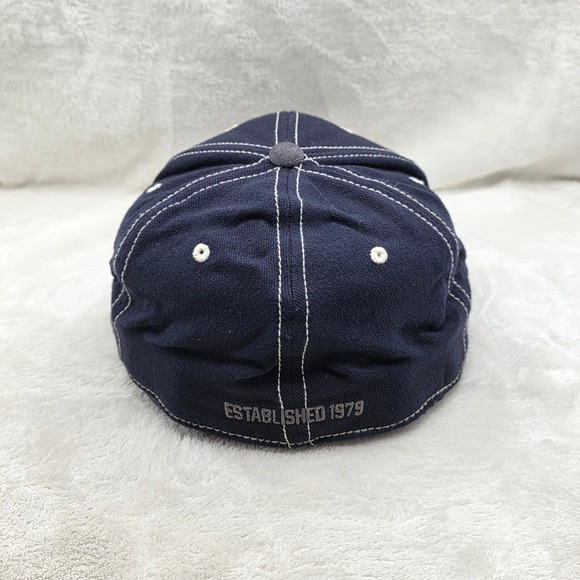 ESPN Hat Cap Mens XL Fitted 7 3/4 Blue Gray Sports Media Retro Top Of The World - Picture 3 of 10